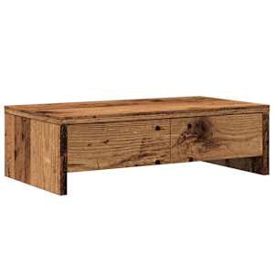 Stojan na monitor se zásuvkami old wood 50x27x15 cm kompozit - obrázek 2