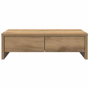 Stojan na monitor se zásuvkami dub artisan 50x27x15 cm kompozit - obrázek 4