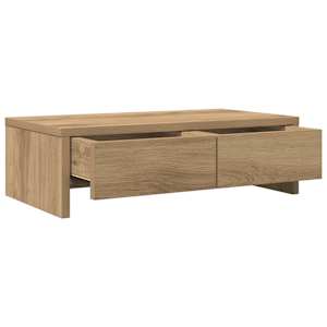 Stojan na monitor se zásuvkami dub artisan 50x27x15 cm kompozit - obrázek 5