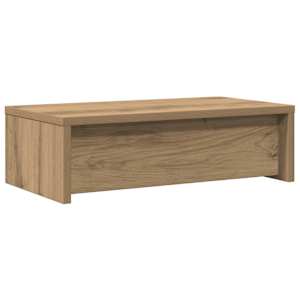 Stojan na monitor se zásuvkami dub artisan 50x27x15 cm kompozit - obrázek 7
