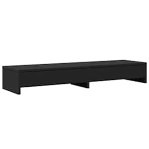 Stojan na monitor se zásuvkami černý 100x27x15 cm kompozit - obrázek 2