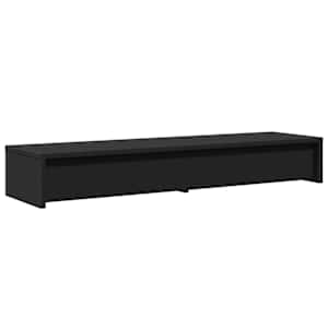 Stojan na monitor se zásuvkami černý 100x27x15 cm kompozit - obrázek 7