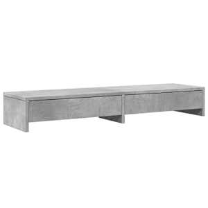 Stojan na monitor se zásuvkami betonově šedý 100 x 27 x 15 cm - obrázek 2