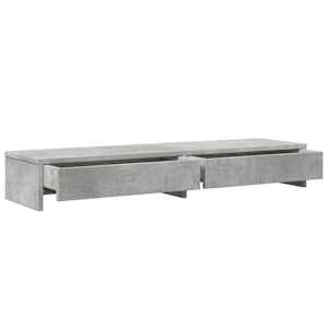 Stojan na monitor se zásuvkami betonově šedý 100 x 27 x 15 cm - obrázek 5