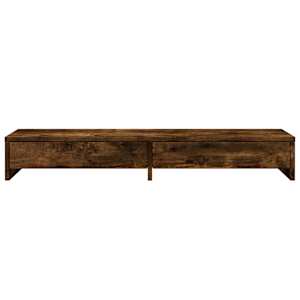 Stojan na monitor se zásuvkami kouřový dub 100x27x15cm kompozit - obrázek 4