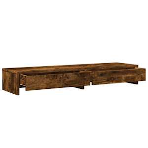 Stojan na monitor se zásuvkami kouřový dub 100x27x15cm kompozit - obrázek 5