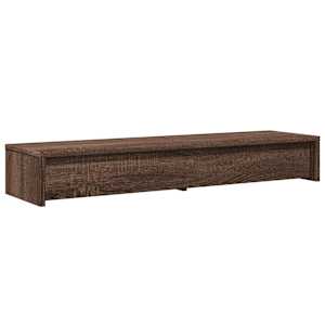Stojan na monitor se zásuvkami hnědý dub 100x27x15 cm kompozit - obrázek 7