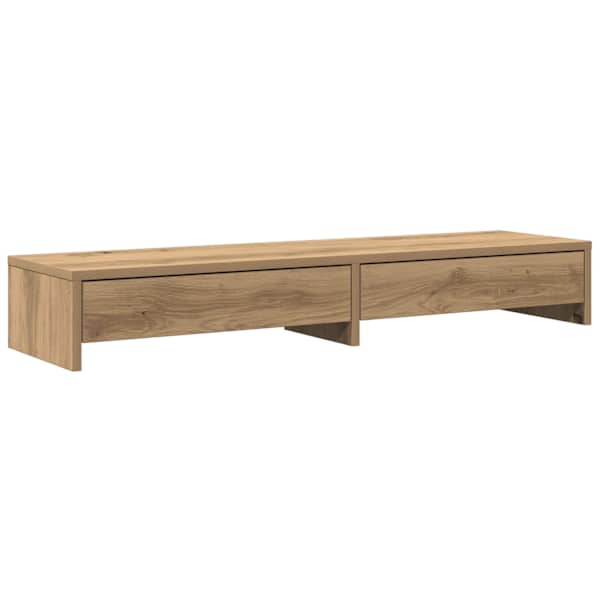 vidaXL sahtlitega monitorialus, k&auml;sit&ouml;&ouml;tamm, 100x27x15 cm, tehispuit