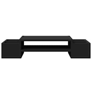 Stojan na monitor s úložným prostorem černý 70x27x15cm kompozit - obrázek 4