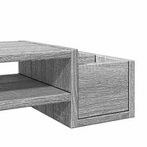 Stojan na monitor s úložným prostorem šedý sonoma 70x27x15 cm - obrázek 7
