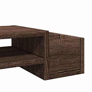 Stojan na monitor s úložným prostorem hnědý dub 70x27x15 cm - obrázek 7
