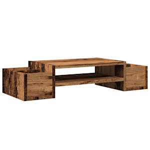 Stojan na monitor s úložným prostorem old wood 70x27x15 cm - obrázek 2