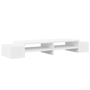 Stojan na monitor s úložným prostorem bílý 100x27x15cm kompozit - obrázek 6
