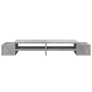 Stojan na monitor s úložným prostorem betonově šedý 100x27x15cm - obrázek 4
