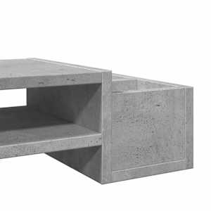 Stojan na monitor s úložným prostorem betonově šedý 100x27x15cm - obrázek 7