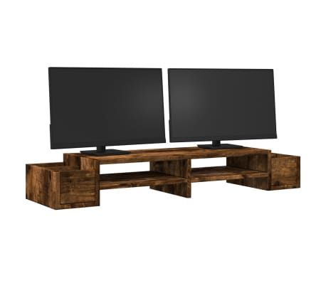 vidaXL Βάση Οθόνης με Αποθ. Καπνιστή Δρυς 100x27x15εκ Επεξεργ. Ξύλο