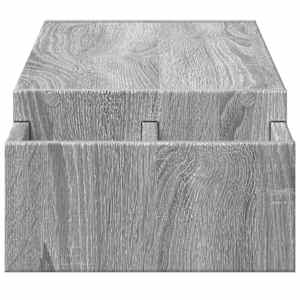 Stojan na monitor s úložným prostorem šedý sonoma 100x27x15 cm - obrázek 5