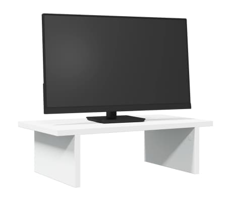 vidaXL Podstawka pod monitor, biała, 50x27x15 cm