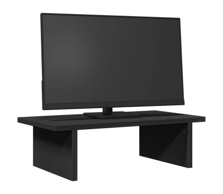 vidaXL Podstawka pod monitor, czarna, 50x27x15 cm