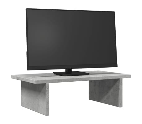 vidaXL betonsz&uuml;rke szerelt fa monitor&aacute;llv&aacute;ny 50 x 27 x 15 cm