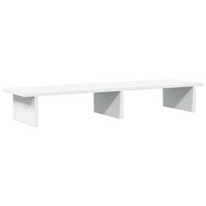 Stojan na monitor bílý 100 x 27 x 15 cm kompozitní dřevo - obrázek 2