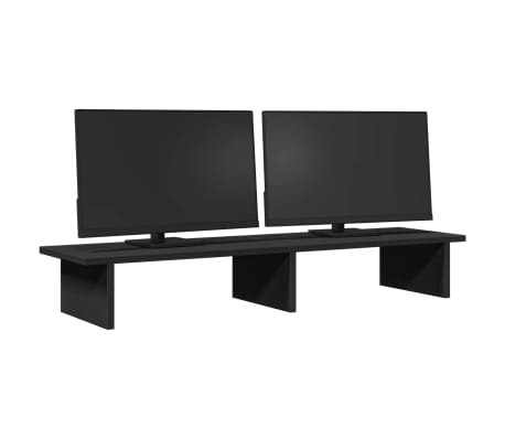 vidaXL Suport monitor, negru, 100x27x15 cm, lemn prelucrat