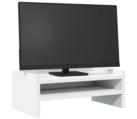 vidaXL Monitorstandaard 42x24x16 cm bewerkt hout wit