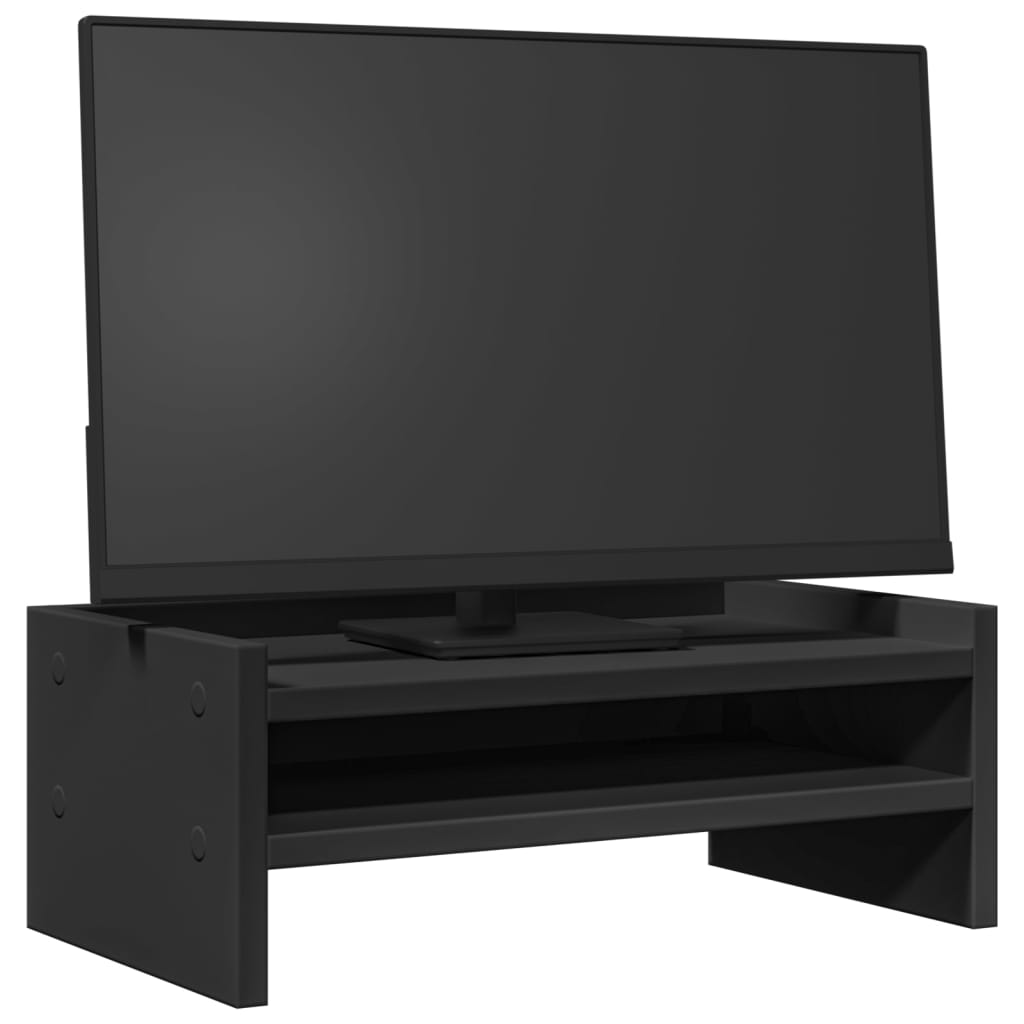 vidaXL Stojan na monitor čierny 42x24x16 cm drevotrieska