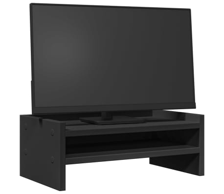 vidaXL Suport monitor, negru, 42x24x16 cm, lemn prelucrat
