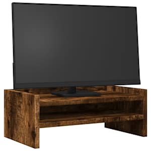 Stojan na monitor kouřový dub 42 x 24 x 16 cm kompozitní dřevo - obrázek 3
