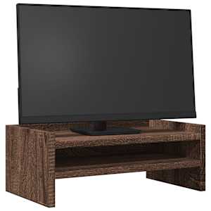 vidaXL Support de moniteur ch&ecirc;ne marron 42x24x16 cm bois d'ing&eacute;nierie