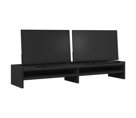 vidaXL Stojan na monitor čierny 100x24x16 cm kompozitn&eacute; drevo