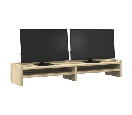 vidaXL Monitorst&auml;nder Sonoma-Eiche 100x24x16 cm Holzwerkstoff