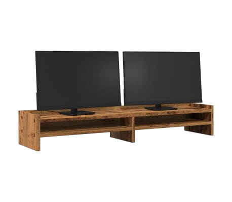 vidaXL Suport monitor, lemn vechi, 100x24x16 cm, lemn prelucrat