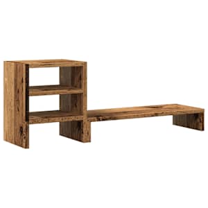 Stojan na monitor s organizérem old wood kompozitní dřevo - obrázek 2