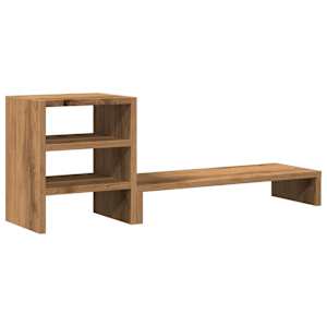 Stojan na monitor s organizérem dub artisan kompozitní dřevo - obrázek 2