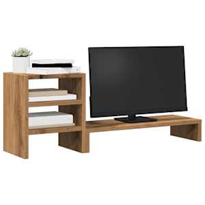 Stojan na monitor s organizérem dub artisan kompozitní dřevo - obrázek 3