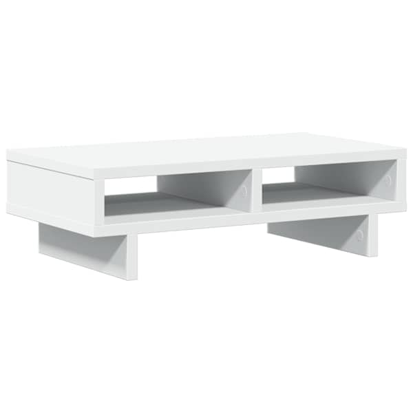 vidaXL monitorialus, valge, 50 x 27 x 15 cm, tehispuit