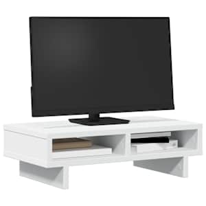 Stojan na monitor bílý 50 x 27 x 15 cm kompozitní dřevo - obrázek 3