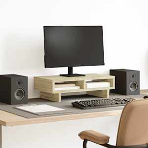 Stojan na monitor dub sonoma 50 x 27 x 15 cm kompozitní dřevo - obrázek 1