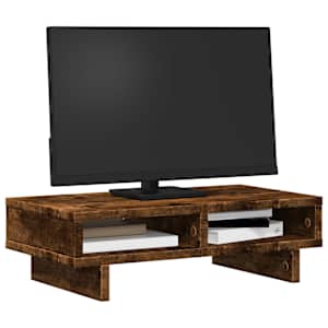 Stojan na monitor kouřový dub 50 x 27 x 15 cm kompozitní dřevo - obrázek 3