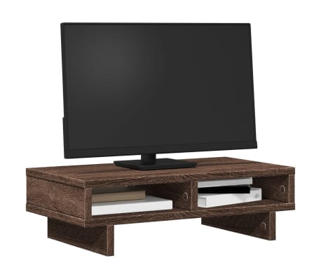 vidaXL Monitor Stand Brown Oak 19.7x10.6x5.9" Engineered Wood