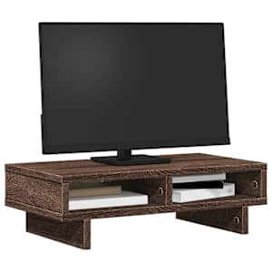 vidaXL Monitor Stand Brown Oak 19.7x10.6x5.9" Engineered Wood