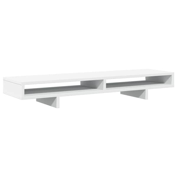 vidaXL monitorialus, valge, 100 x 27 x 15 cm, tehispuit