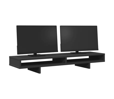 vidaXL Suport monitor, negru, 100x27x15 cm, lemn prelucrat