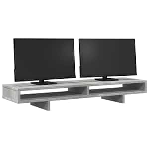 Stojan na monitor betonově šedý 100x27x15 cm kompozitní dřevo - obrázek 3