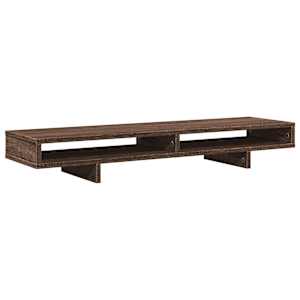 Stojan na monitor hnědý dub 100 x 27 x 15 cm kompozitní dřevo - obrázek 2