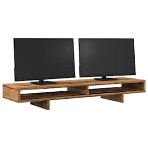 vidaXL Βάση Οθόνης Όψη Παλαιού Ξύλου 100x27x15 εκ. από Επεξ. Ξύλο