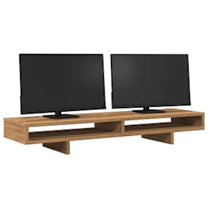 vidaXL k&eacute;zműves t&ouml;lgy sz&iacute;nű szerelt fa monitor&aacute;llv&aacute;ny 100 x 27 x 15 cm