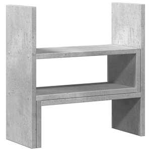 vidaXL kirjutuslaua korrastaja, betoonhall, 40x17x41 cm, tehispuit